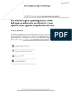 PID Marine Engine Speed Regulation Under Full Load Conditions For Sensitivity H Norm Specifications Against Propeller Disturbance