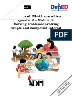 General Mathematics: Quarter 2 - Module 3: Solving Problems Involving Simple and Compound Interest