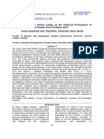 The Impact of Stock Market Listing On The Financial Performance of Companies Within The Rwanda Stock Exchange (RSE)