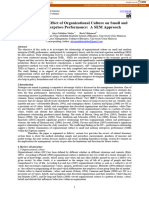 Determinig The Effect of Organizational Culture On Small and Medium Enterprises Performance: A SEM Approach