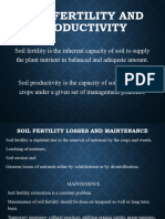 Soil Fertility and Productivity