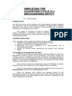 I. Unit 8 COMPLETING THE ACCOUNTING CYCLE of A MERCHANDISING ENTITY