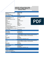 Passport Application Form