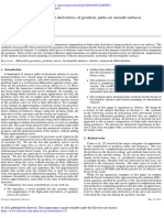 Accurate High-Order Derivatives of Geodesic Paths On Smooth Surfaces