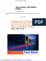 Managerial Accounting 13th Edition Warren Test Bank