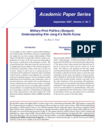 Military-First Politics (Songun) : Understanding Kim Jong-Il's North Korea