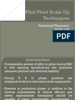 Pilot Plant Scale Up Techniques