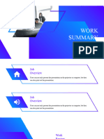 Blue Modern Work Summary Report Presentation Template