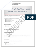 Sap Ecc Vs Sap Hana