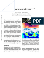 Self-Supervised Monocular Trained Depth Estimation Using Self-Attention and Discrete Disparity Volume