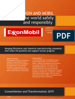 Exxon and Mobil Fueling The World Safely and Responsibly: Nirmith Ps 21SJCCC467 3 Bcom E