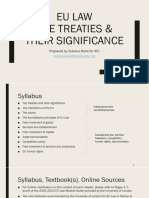 Eu Treaties and Significance