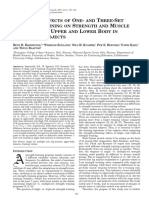 Dissimilar Effects of One - and Three-Set Strength Training On Strength and Muscle Mass Gains in Upper and Lower Body in Untrained Subjects