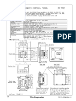 1538 ZM 9014 Remote Control Panel Specification