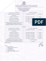 B.tech II, III, IV Year Academic Calenders 2023,24