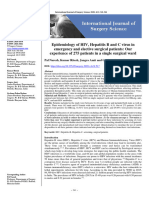 Epidemiology of HIV, Hepatitis B and C Virus in Emergency and Elective Surgical Patients: Our Experience of 275 Patients in A Single Surgical Ward