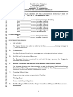 Minutes of SBarangay Session Template