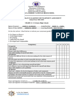 SHS HOMEROOM GUIDANCE LEARNERS DEVELOPMENT ASSESSMENT FORM Copy 2