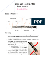 Oboe Eh Assembly and Holding The Instrument
