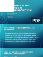 Error Detection and Correction in Communication Systems Project