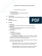 Semi Detailed Lesson Plan in Journalizing Transactions