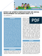 Effect of Sports Participation On Social Development in Children Ages 6-14