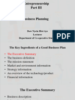 Entrepreneurship Business Planning Lecture 9 (14.10.2023)