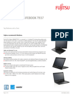 LIFEBOOK T937 Tablet PC Datasheet