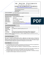 Course Outline MAT 120