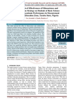 Assessment of Effectiveness of Ethnoscience and Collaboration Strategy On Students of Basic Science Education Academic Performance in Measurement in Jalingo Education Zone, Taraba State, Nigeria