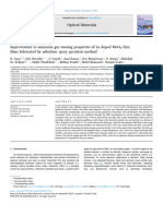 51 Improvement in Ammonia Gas Sensing Properties of La Doped MoO3 Thin Films Fabricated by Nebulizer Spray Pyrolysis Method - ScienceDirect