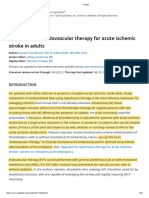 Anesthesia For Endovascular Therapy For Acute Ischemic