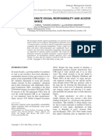 Strategic Management Journal - 2013 - Cheng - Corporate Social Responsibility and Access To Finance