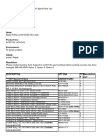 ACSC1XX Spare Parts List