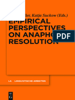 (Linguistische Arbeiten) Katja Suckow, Anke Holler - Empirical Perspectives On Anaphora Resolution-De Gruyter Mouton (2016)