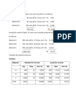 Problem 2 of STD Costing