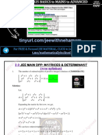 DPP Sols 2.0 Matrices & Determinants (New Syllabus)