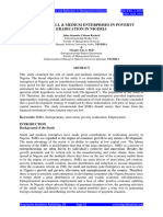 Full Paper ROLE OF SMALL MEDIUM ENTERPRISES IN POVERTY ERADICATION IN NIGERIA