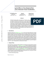 Measuring The Effects of Non-Identical Data Distribution For Federated Visual Classification