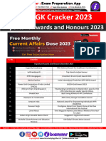 List of Important Awards and Honours 2023 (Updated)