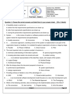 Final System Analysis Exam Model