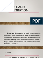 Scope and Delimitation