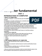 Fundamental of Computers