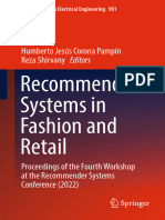 Recommender Systems in Fashion and Retail: Humberto Jesús Corona Pampín Reza Shirvany Editors