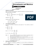 Determinants and Matrices - Summary