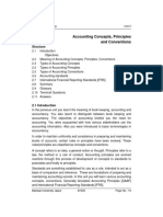 Unit 2-Accounting Concepts, Principles and Conventions