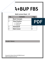 Lecture Sheet 07