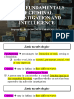 Cdi 1 Fundamentals of Criminal Investigation and Intelligence Prepared by Me