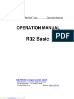 Knuth R32 Drilling Machine Basic Operating Manual