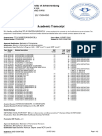 Academic Record - Zola Mashicila